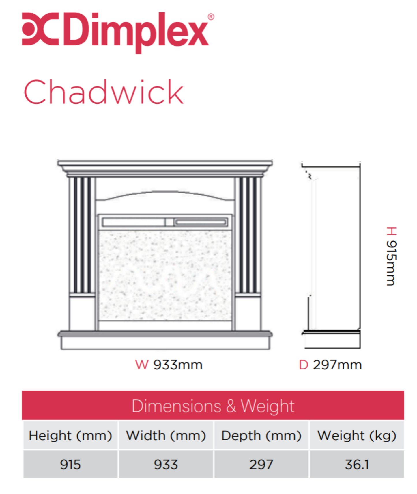 Dimplex Chadwick Suite