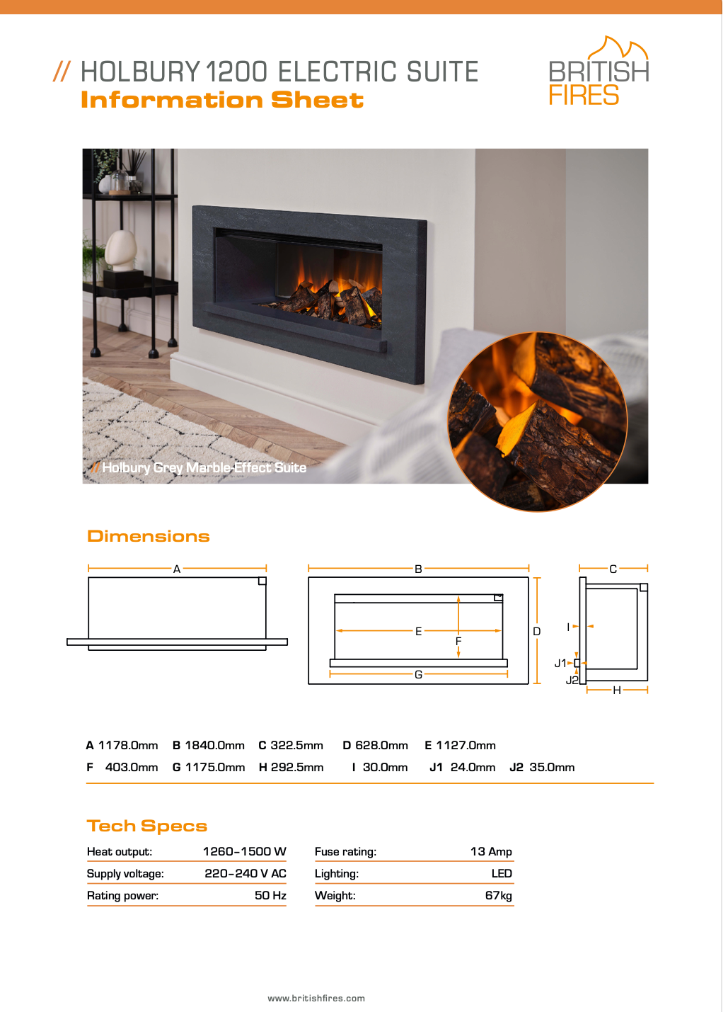 British Fires Holbury suite