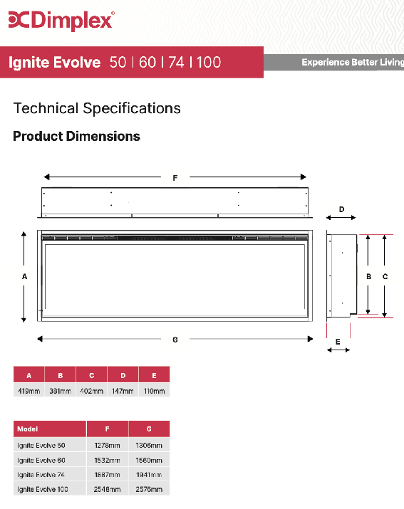 Dimplex Ignite Evolve 74