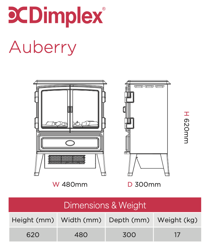 Dimplex Auberry Optimyst Electric Stove
