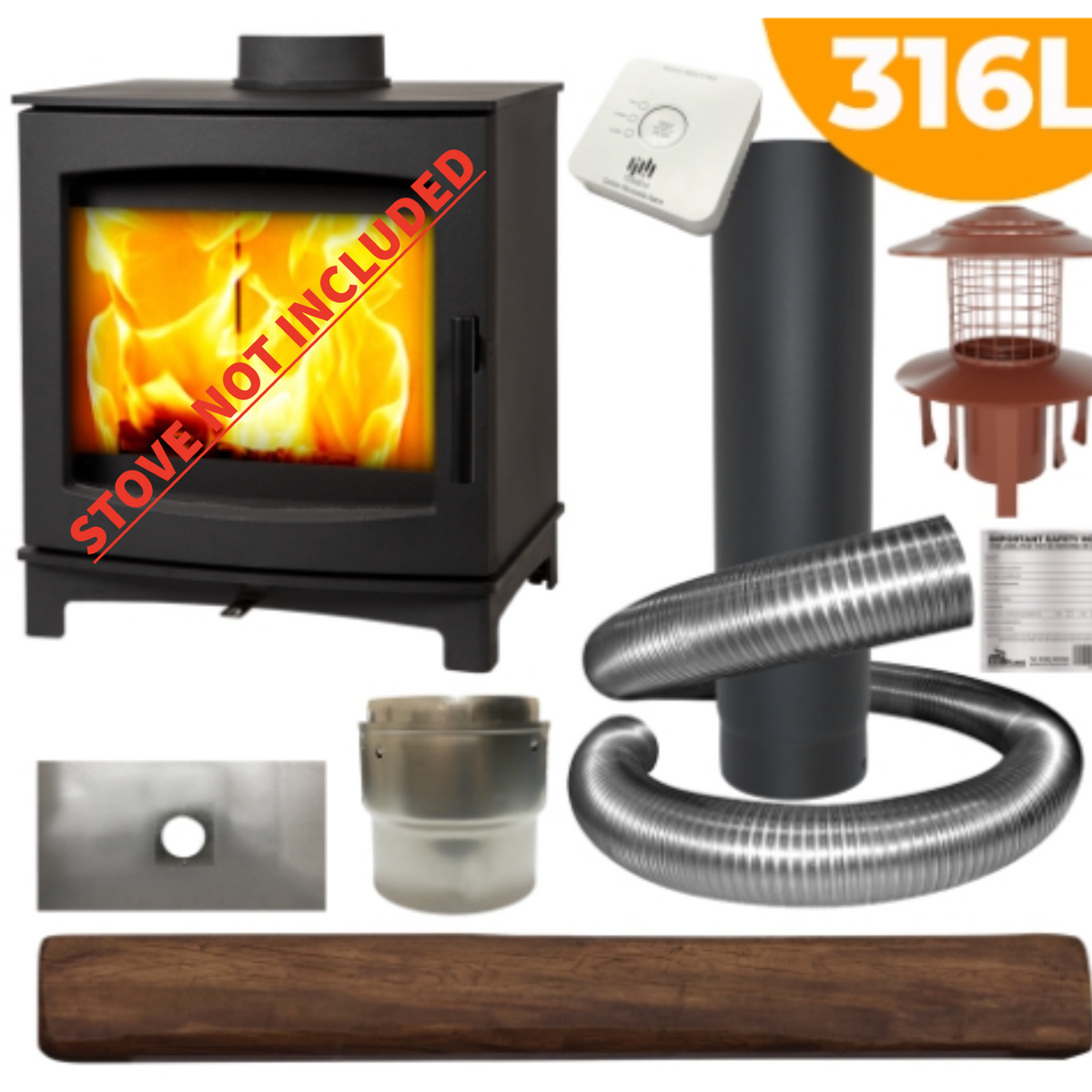 Flue Liner Pack with Dark Beam