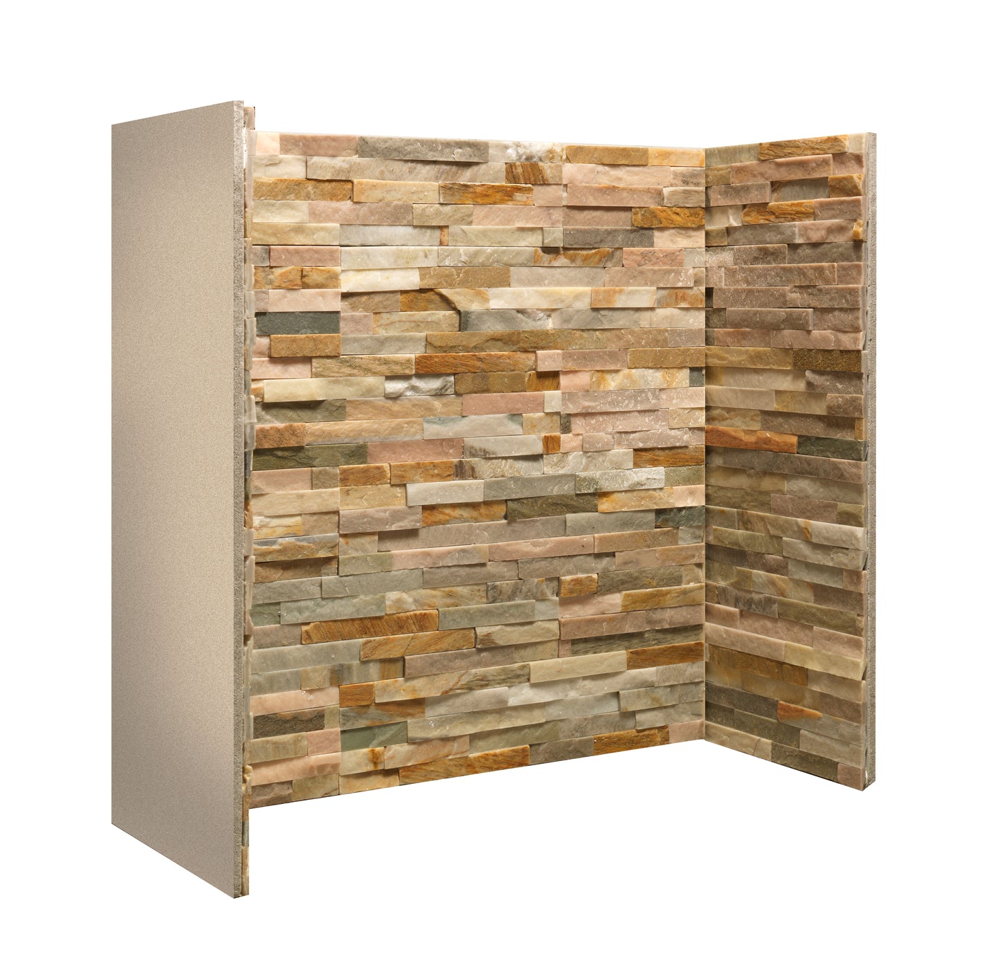 Fireplace Chamber - Slate Staggered Oyster Block Chamber