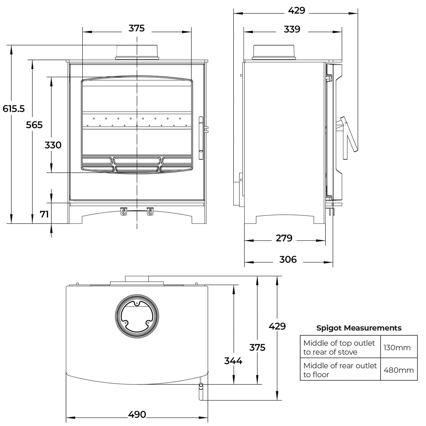 Tinderbox Large Multifuel Stove