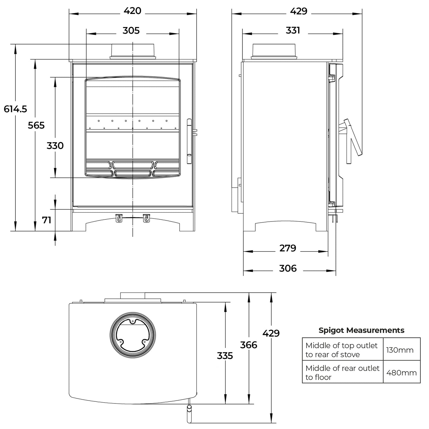 Tinderbox Medium Multifuel Stove