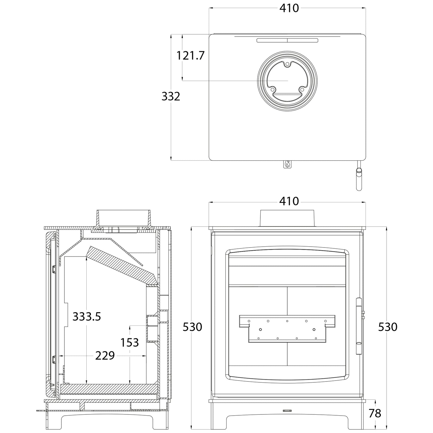 Medium Flickrflame Ecodesign Wood Burning Stove