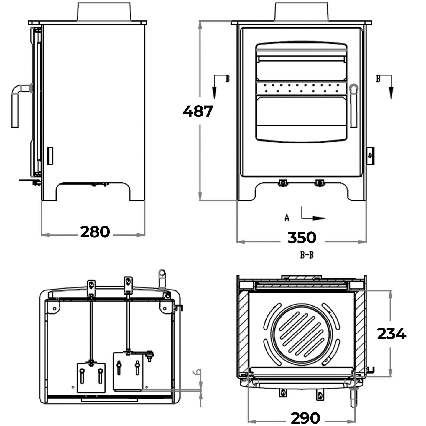 Medium Solway Multifuel Stove