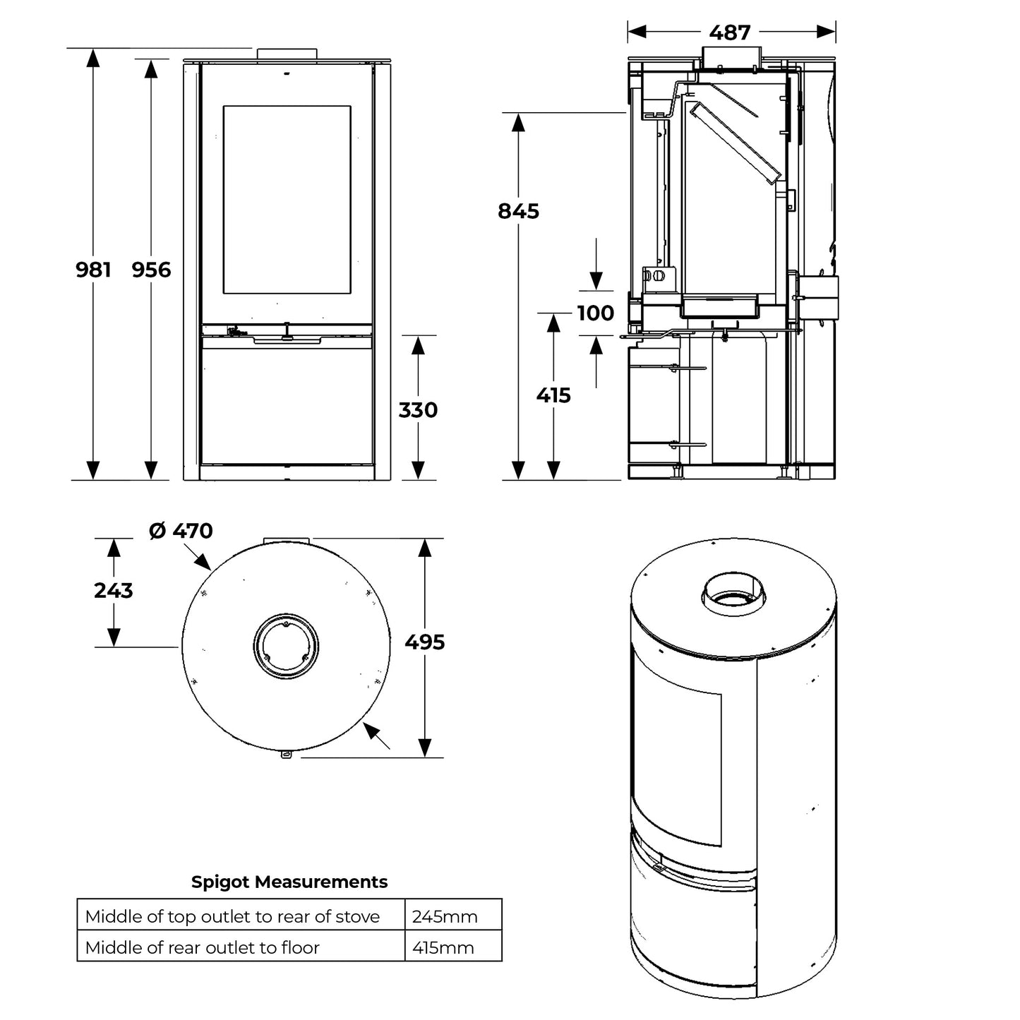 Rondo Wood Burning Stove