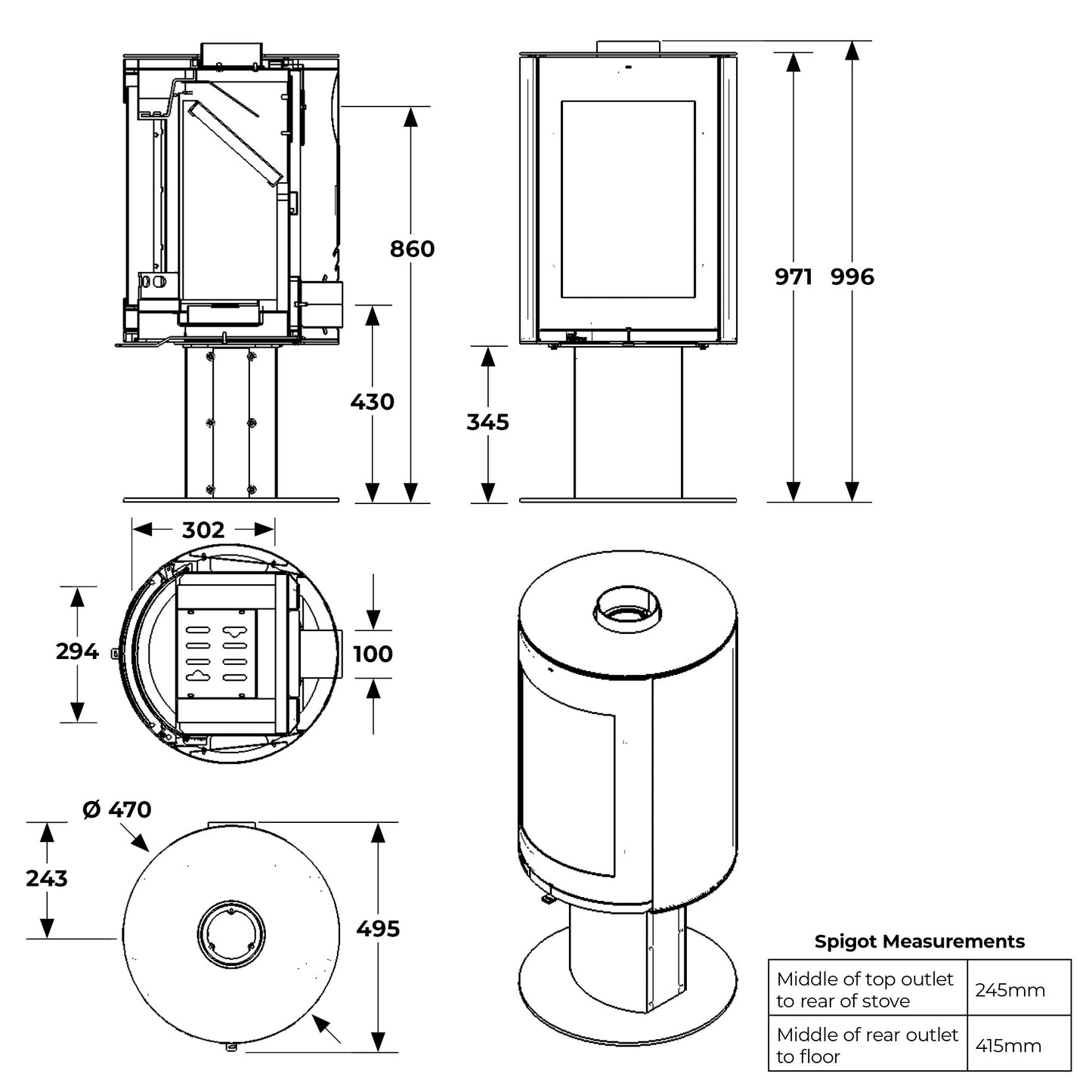 Rondo Wood Burning Stove