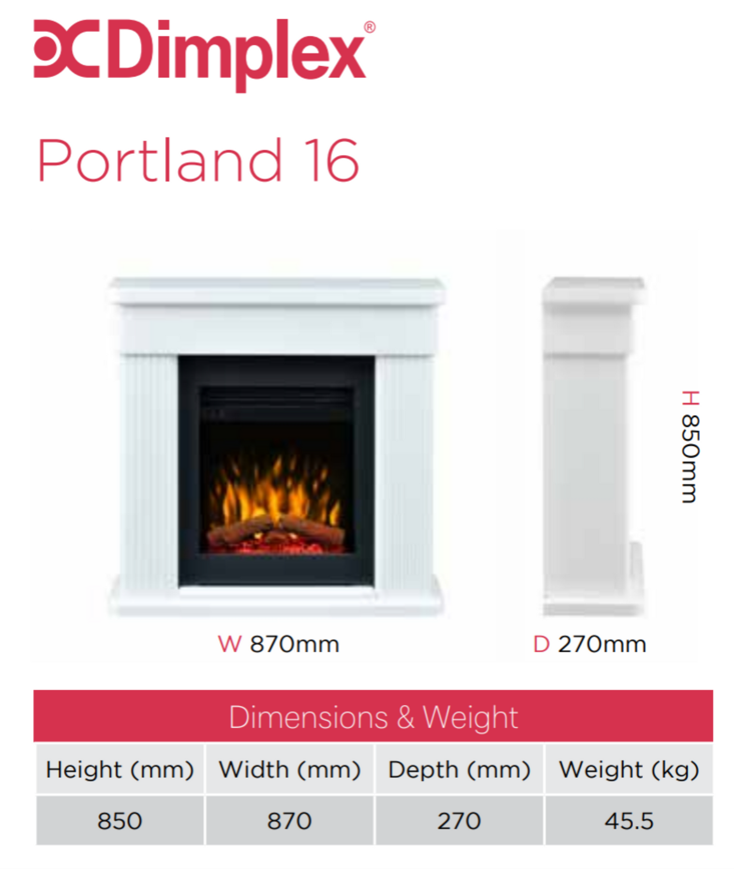 Dimplex Portland 16 Suite