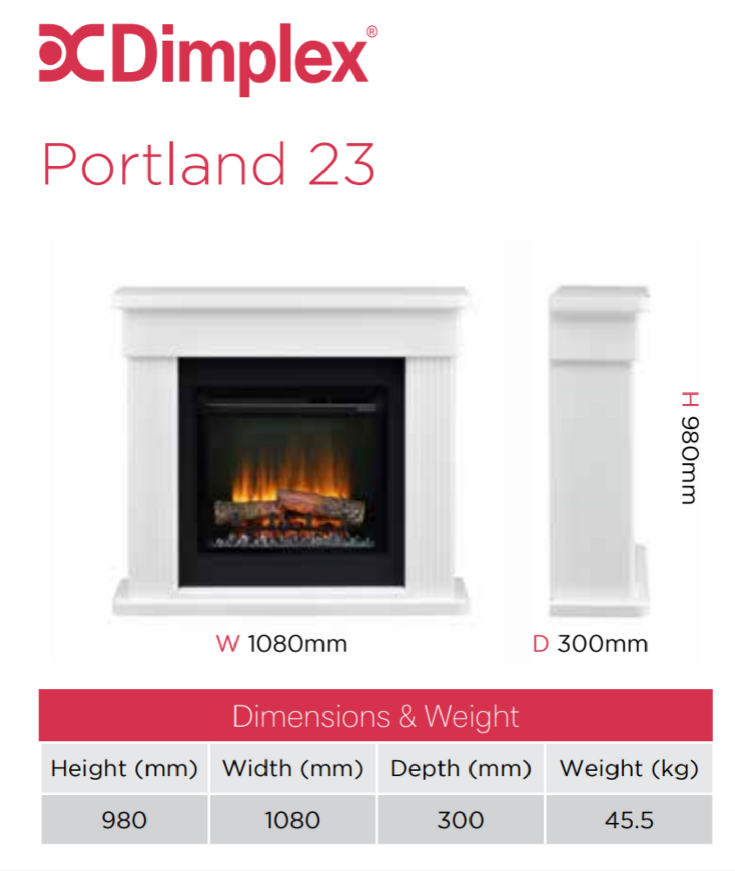 Dimplex Portland 23 Suite