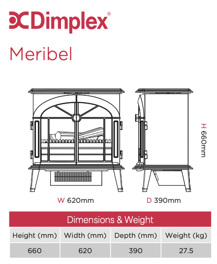 Dimplex Meribel Optimyst Electric Stove
