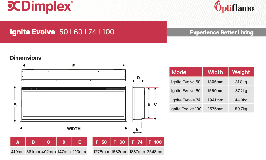 Dimplex Ignite Evolve 50