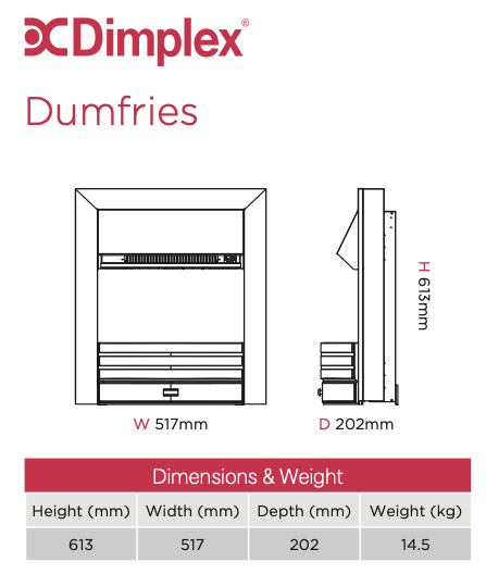 Dimplex Dumfries 3D Optiflame