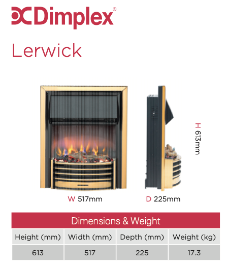 Dimplex Lerwick 3D Optiflame