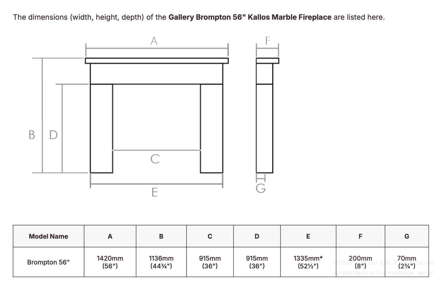 56" Elton Surround