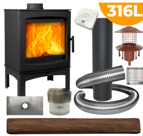 Tall Tinderbox Wood Burning Stove