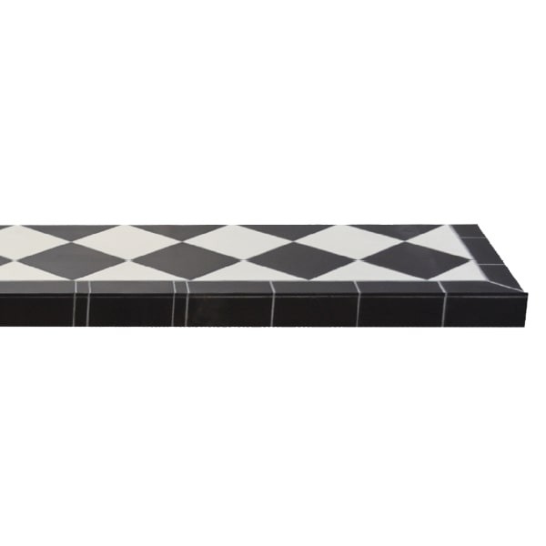 Fireplace Hearth - Diamond Quarry Black/White