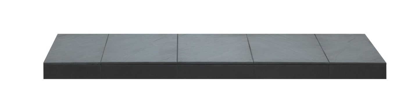 Fireplace Hearth - Porcelain Black Slate Tile
