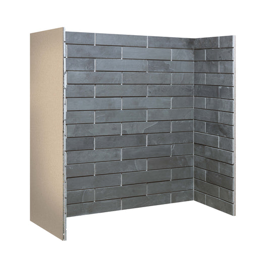 Fireplace Chamber - Porcelain Slate Brick Bond Chamber