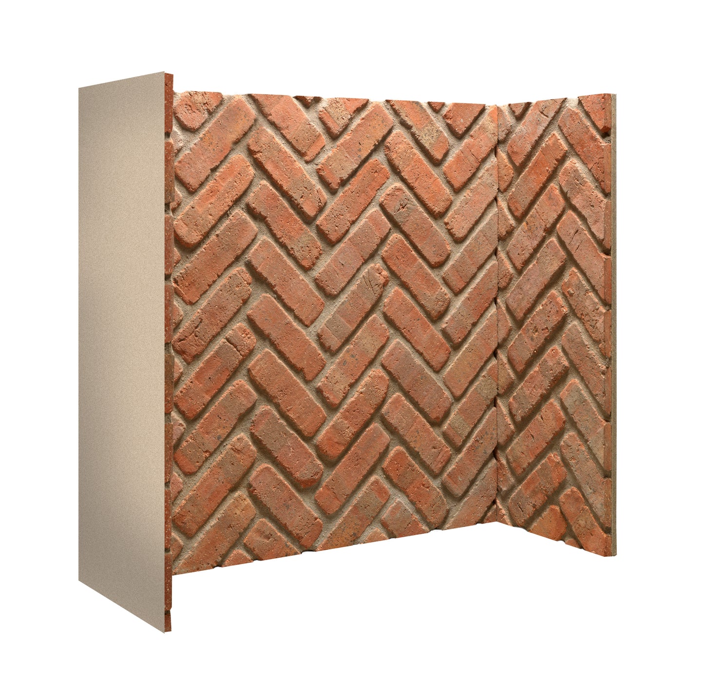 Fireplace Chamber - Rustic Herringbone Brick Chamber