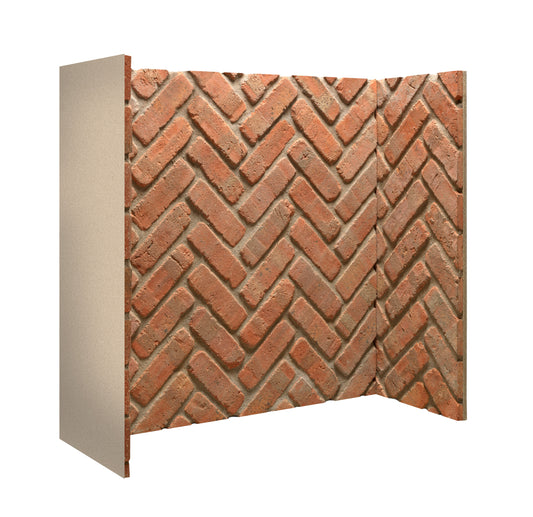 Fireplace Chamber - Rustic Herringbone Brick Chamber