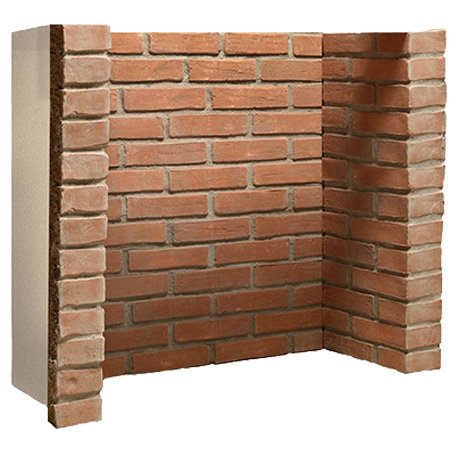 Fireplace Chamber - Rustic Brick Chamber with Front Returns