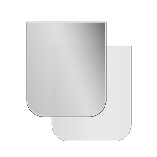 Fireplace Hearth - Semi Circle Glass