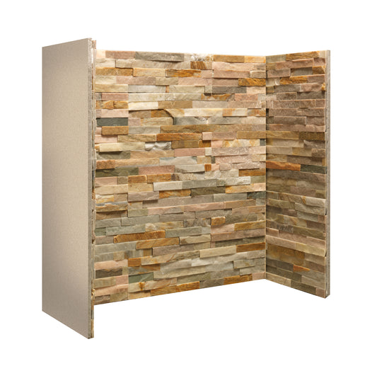 Fireplace Chamber - Slate Staggered Oyster Block Chamber