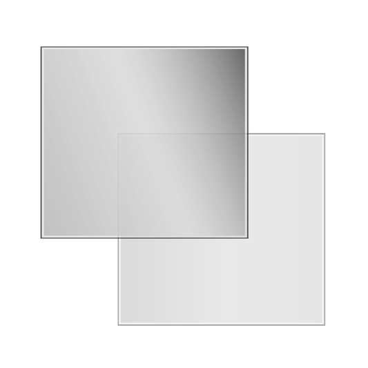 Fireplace Hearth - Square Glass